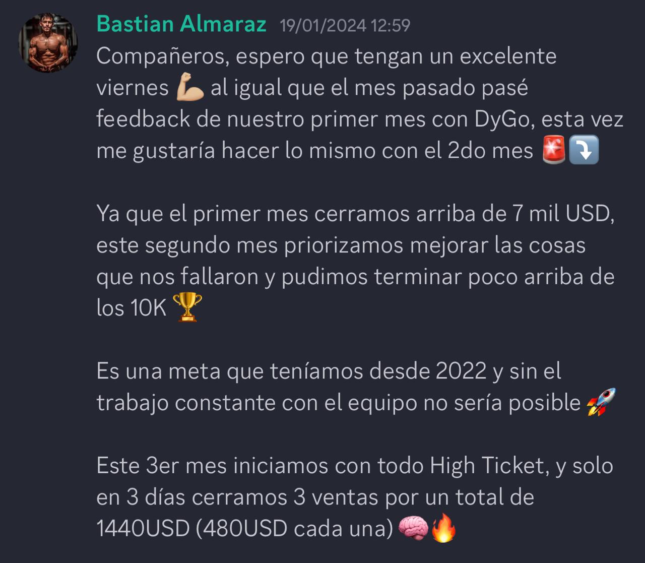 Bastian segundo mes